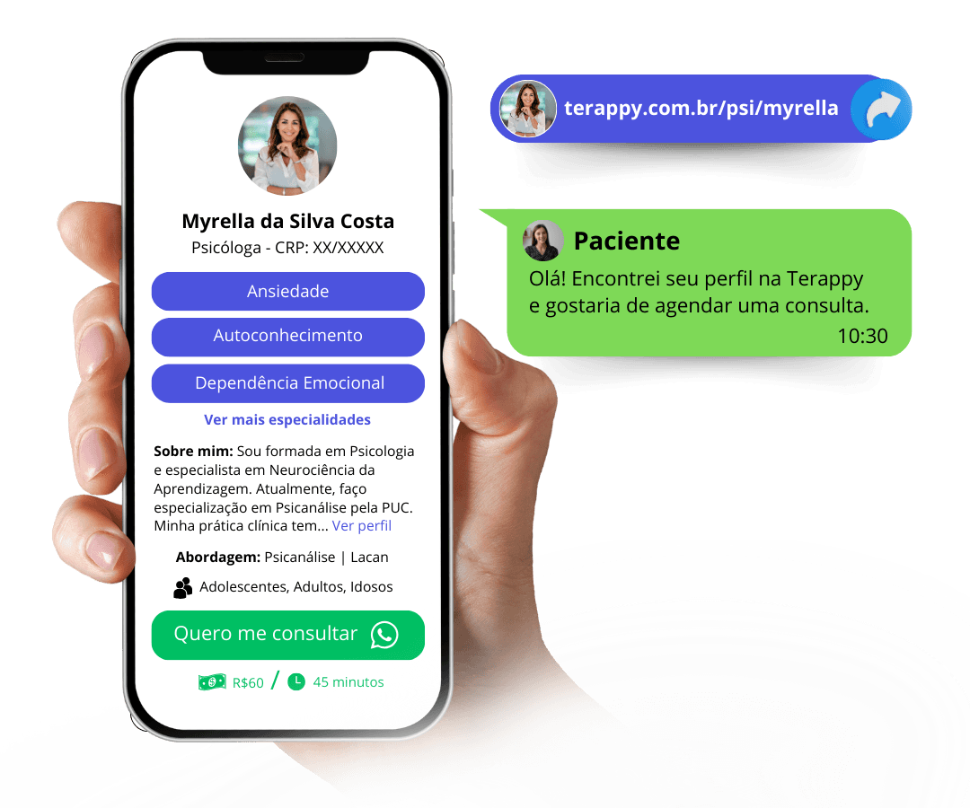 Preview do app Terappy